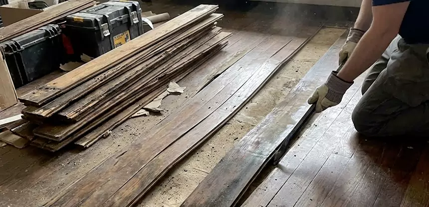 Wood Veneer Water Damage Repair Talmo